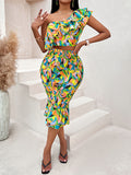 Ness Lotus Leaf 2 Piece Skirt Set