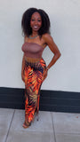 Brown Paradise 2 piece Skirt set