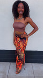 Brown Paradise 2 piece Skirt set