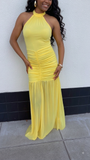 Midas Touch Halter Dress